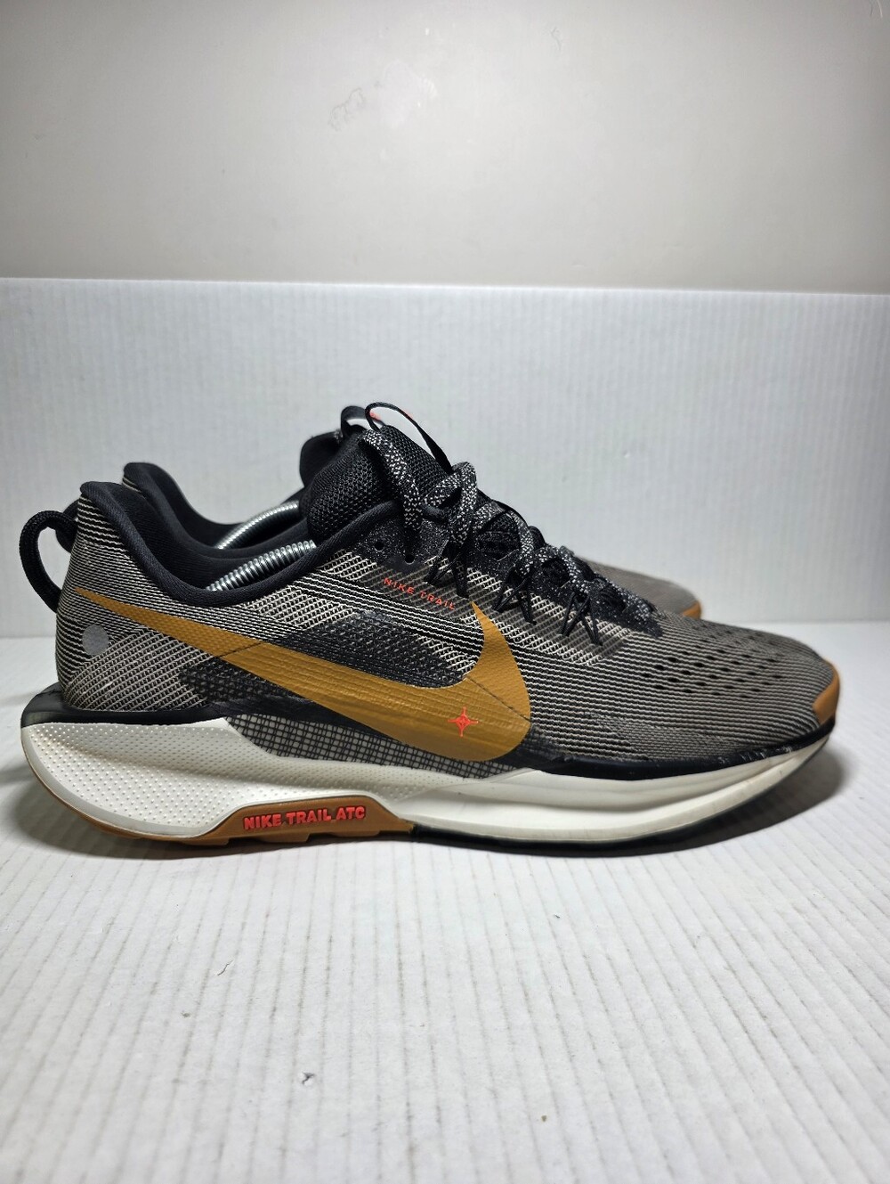 Nike ReactX Pegasus Trail 5 Men's 12.5 Running Shoes Black Ochre